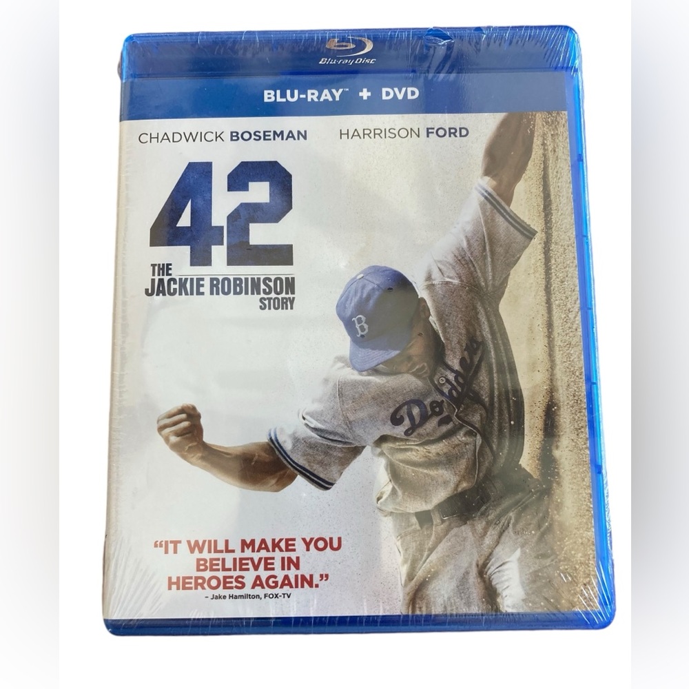 42 The Jackie Robinson Story Blu-Ray DVD NWT
